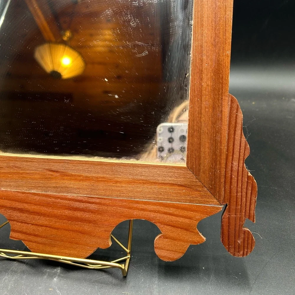 Vintage chippendale wood scroll mirror, wall mirror